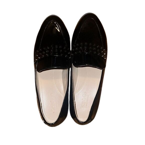 Rag & Co Black Patent Leather Shoes Size 7 - Picture 2 of 5